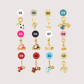 18K Gold Filled Enamel Scooter, Starfish, Heart, Badminton Ball, Soccer Ball Charm Pendant, Add on Charm, DIY Handmade Jewelry, CP_Batch96