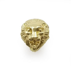 24K Gold Filled 3D CZ Micro Pave Lion Head Beads, Cubic Zirconia Spacer Beads, Lion Animal Head Space Beads, Lion Charms Findings, 10x12mm, BD076