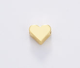 18K Gold Filled Dainty Heart Spacer Bead, Gold Heart Spacer Beads, Brass Spacer Beads, Small Heart Spacers for Bracelet Necklace, BD090