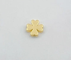 18K Gold Filled Lucky Four Leaf Clover Spacer Beads, Shamrock Spacer Beads, Quatrefoil Bead for Bracelet Necklace Jewelry Making, BD091