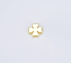 18K Gold Filled Lucky Four Leaf Clover Spacer Beads, Shamrock Spacer Beads, Quatrefoil Bead for Bracelet Necklace Jewelry Making, BD091