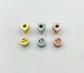 18K Gold Filled Black Diamond CZ Spacer Beads, 3D Triangular Prism Bead, Geometric Spacer Beads for Necklace Bracelet Making Supply, BD093