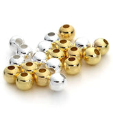 24K Gold Filled Round Ball Spacer Bead 100pcs, BD111