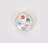 Freshwater Pearl Evil Eye Beads, Baroque Pearl Beads, Evil Eye Spacer Beads, Freshwater Pearls, Pearl Eye Charm, DIY Jewelry Supplies, BD125