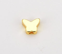 18K Gold Filled Dainty Butterfly Spacer Beads, Mariposa Beads, Insect Animal Bracelet Connector for Bracelet Jewelry Making Supply, BD146