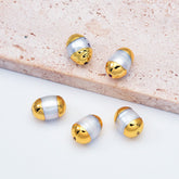 18K Gold Filled Electroplated Freshwater Pearl Bead, Pearl Spacer Beads for Necklace Bracelet Jewelry Making Supply, BD160