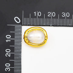 18K Gold Filled Electroplated Freshwater Oval Pearl Bead, Pearl Spacer Beads for Necklace Bracelet Jewelry Making Supply, BD161