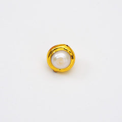 18K Gold Filled Electroplated Freshwater Round Pearl Bead, Pearl Spacer Beads for Necklace Bracelet Jewelry Making Supply, BD162