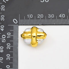 18K Gold Filled White Baroque Freshwater Pearl Bead, Pearl Spacer Beads for Necklace Bracelet Jewelry Making Supply, 24x19mm, BD164