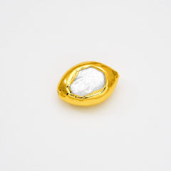 18K Gold Filled Freshwater Pearl Connector Beads, Pearl Spacer Beads for Necklace Bracelet Jewelry Making Supply, 30x23mm, BD167