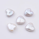 Natural Heart Shape Freshwater Pearls, White Pearl Heart Beads, Loose Pearl Beads for DIY Jewelry Making, BD170