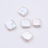 Natural Square Shape Freshwater Pearls, White Pearl Square Beads, Loose Pearl Beads for DIY Jewelry Making, 12mm, BD171