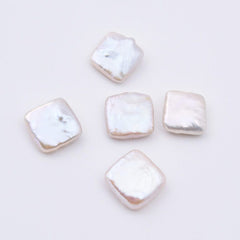 Natural Square Shape Freshwater Pearls, White Pearl Square Beads, Loose Pearl Beads for DIY Jewelry Making, 12mm, BD171