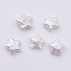 Natural Star Shape Freshwater Pearls, White Pearl Star Beads, Loose Pearl Beads for DIY Jewelry Making, 11mm, BD172