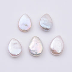 Natural Teardrop Shape Freshwater Pearls, White Pearl Teardrop Beads, Loose Pearl Beads for DIY Jewelry Making, 15x10mm, BD173