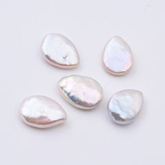 Natural Teardrop Shape Freshwater Pearls, White Pearl Teardrop Beads, Loose Pearl Beads for DIY Jewelry Making, 15x10mm, BD173