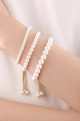 18K Gold Filled Mother of Pearl Adjustable Bracelet, BR067