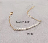 18K Gold Filled Freshwater Pearl Beaded Bracelet, BR066