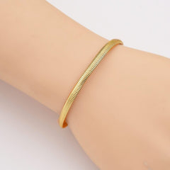 18K Gold Filled Snake Chain Bracelet, Herringbone Chain Bracelet for Women Gifts, Adjustable Bracelet, BR077