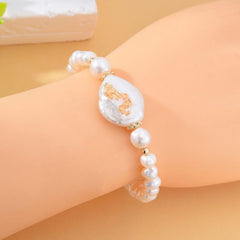 18K Gold Filled Elegant Freshwater Pearl Bracelet, Coin Pearl Bracelet with Gold Accents, Baroque Pearl Beaded Bracelet, Gift for Her, BR092