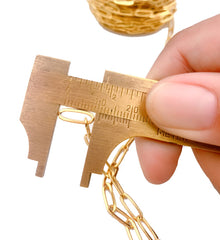 14K Gold Filled Shiny Silver Paperclip Chain, CH108