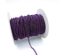 Chunky Enamel Curb Chain by Yard, Cuban Curb Chain by Foot, Wholesale bulk Roll Chain for Jewelry Making, Unfinished Chain, CH123