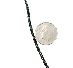 Gunmetal Black Twist Chain by Yard, Round Circle Link Chain by Foot, Wholesale bulk Roll Chain for Jewelry Making, 2mm, CH125