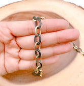 24K Gold Filled Two Tone Cable Chain by Yard, Gold Plated Oval Link Chain by Foot, Wholesale Textured Cable Chain for Jewelry Making, CH137