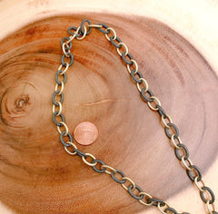 24K Gold Filled Two Tone Cable Chain by Yard, Gold Plated Oval Link Chain by Foot, Wholesale Textured Cable Chain for Jewelry Making, CH137