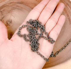 24K Gold Filled White Gold Rhodium Silver Rolo Cable Chain by Yard, Gunmetal Cable Rolo Chain by Foot, Wholesale bulk Roll Chain for Jewelry Making, CH141