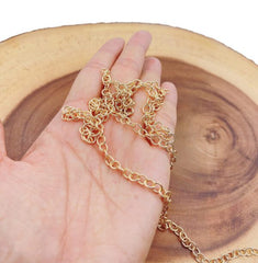 24K Gold Filled White Gold Rhodium Silver Rolo Cable Chain by Yard, Gunmetal Cable Rolo Chain by Foot, Wholesale bulk Roll Chain for Jewelry Making, CH141