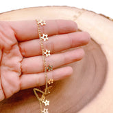 18K Gold Filled Star Curb Chain by Yard, Star Charm Chain by Foot, Wholesale bulk Roll Chain for Necklace Bracelet Jewelry Making, CH167