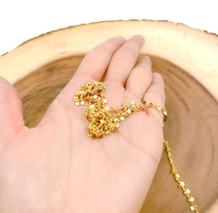 18K Gold Filled Star Chain by Yard, Gold Curb Link Chain by Foot, Unfinished Chain, Wholesale Bulk Roll Chain for Jewelry Making, 3mm, CH189