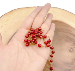 18K Gold Filled Shell Pearl Beaded Chain by Yard, Wholesale Bulk Roll Beaded Chain for Necklace Bracelet Jewelry Making, CH203