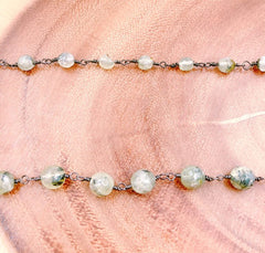 Prenite Beaded Chain by Yard, Wholesale Bulk Roll Beaded Chain in Gunmetal for Necklace Bracelet Jewelry Making, 6mm, CH208