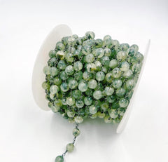 Prenite Beaded Chain by Yard, Wholesale Bulk Roll Beaded Chain in Gunmetal for Necklace Bracelet Jewelry Making, 6mm, CH208