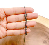 Ready to Use Gunmetal Black Thin Cable Necklace Chain, Layering Cable Chain Dainty Necklace for Pendant Charm Necklace Making, 16”, CH209