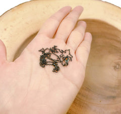 Ready to Use Gunmetal Black Thin Cable Necklace Chain, Layering Cable Chain Dainty Necklace for Pendant Charm Necklace Making, 16”, CH209