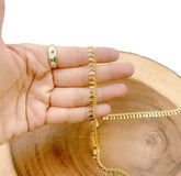 18K Gold Filled Crescent Moon Cuban Curb Chain by Yard, Gold Moon Chain by Foot, Wholesale bulk Roll Chain for Jewelry Making, CH222