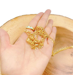 18K Gold Filled Crescent Moon Cuban Curb Chain by Yard, Gold Moon Chain by Foot, Wholesale bulk Roll Chain for Jewelry Making, CH222