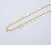 18K Gold Filled LOVE Curb Chain by Yard, Gold Lovely Heart Charm Chain by Foot, Wholesale bulk Roll Chain for Jewelry Making, CH225