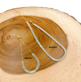 18K Gold Filled Square Cubic Zirconia Choker Necklace, Ready to Use Tennis Baguette CZ Necklace and Bracelet, Holiday Gift , 1pc 16”, CH232