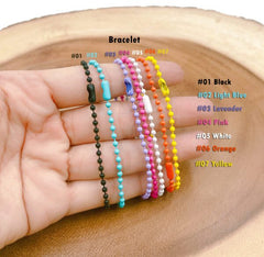 Colorful Enamel Ball Bead Chain, Ready to Use Enamel Chain, Finished Ball Chain for Necklace Bracelet Jewelry Making Supplies, CH236