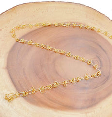 18K Gold Filled Fancy Rolo Cable Paperclip Chain by Yard, Link Cable Rolo Elongate Chain by Foot, Wholesale bulk Roll Chain for Jewelry Making, CH219