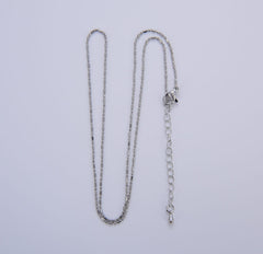 18K Gold Filled Dainty Beaded Necklace, Ready to Use Bead Necklace Chain, Layering Beaded for Chain Necklace, 19.5 inches, CH256