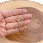 18K Gold Filled Ready to Use Saturn Station Chain Necklace, Layering Beaded Chain, Beaded Necklace for Pendant Charm Necklace, 18", CH264