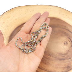 18K Gold Filled Ready to Use Stainless Steel 316L, Rope Chain Necklace Bracelet Men Women, 24″ Rope Chain, Thickness 3mm, CH266