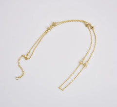 18K Gold Filled Triangle CZ Micro Pave Chain Necklace , Diamond by the yard chain, Dainty Necklace Pendant Charm Necklace, Minimalist Jewelry CH286