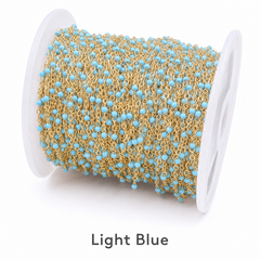 Enamel Ball Chain, Satellite Bead Cable Chain Pink Blue White Multi Color Wholesale Bulk Chain on Spool, DIY Making Link Cable Chain CH302