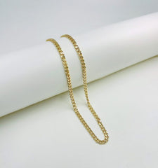 18K Gold Filled Finished Necklace Chains, Flat Curb, Oval Bead, Station, Beaded, Figaro, Satellite, Ball Chain, Cuban Curb, Chain Jewelry, Chain Jewelry, CH_Batch2 | CH304